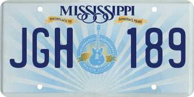 MS license plate JGH189