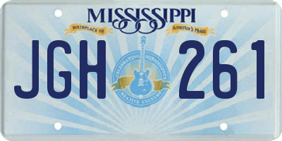MS license plate JGH261