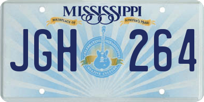 MS license plate JGH264