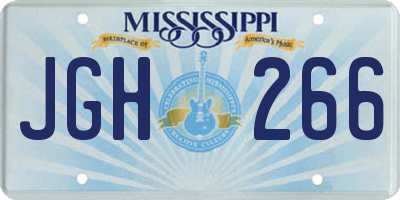 MS license plate JGH266