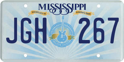 MS license plate JGH267