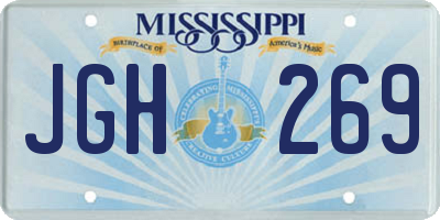 MS license plate JGH269