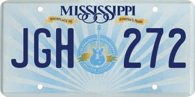 MS license plate JGH272