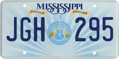 MS license plate JGH295