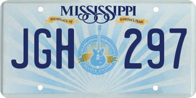 MS license plate JGH297