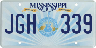 MS license plate JGH339