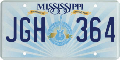 MS license plate JGH364
