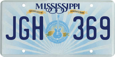 MS license plate JGH369