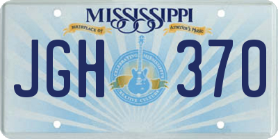 MS license plate JGH370