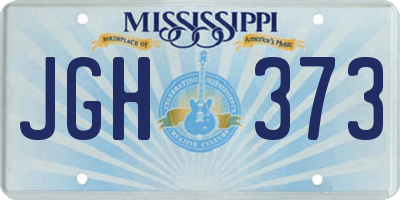 MS license plate JGH373