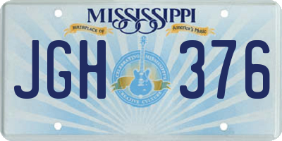 MS license plate JGH376
