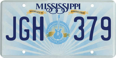 MS license plate JGH379