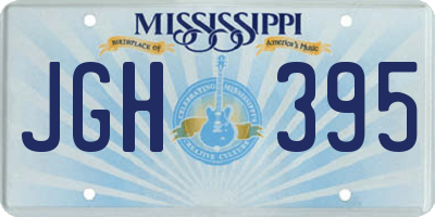 MS license plate JGH395