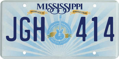 MS license plate JGH414