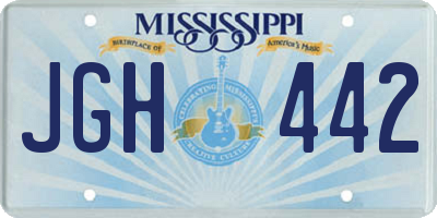 MS license plate JGH442