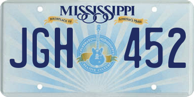 MS license plate JGH452
