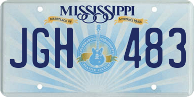 MS license plate JGH483