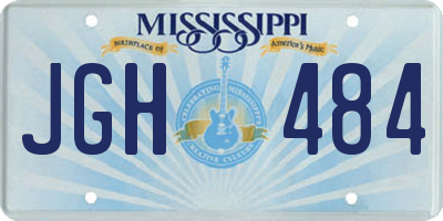 MS license plate JGH484