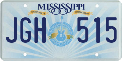 MS license plate JGH515