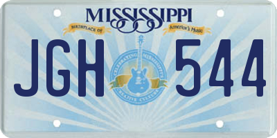 MS license plate JGH544
