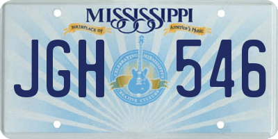 MS license plate JGH546