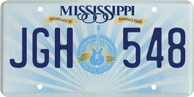 MS license plate JGH548