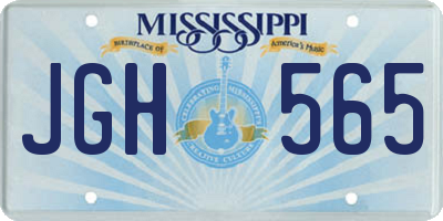 MS license plate JGH565