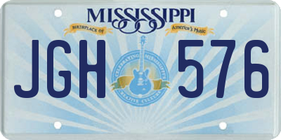 MS license plate JGH576