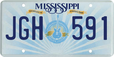 MS license plate JGH591