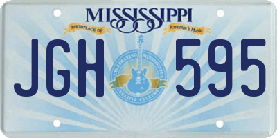 MS license plate JGH595