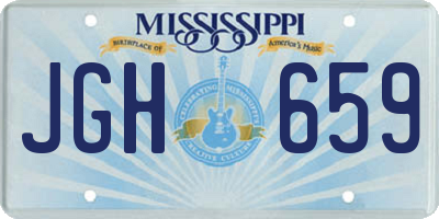 MS license plate JGH659