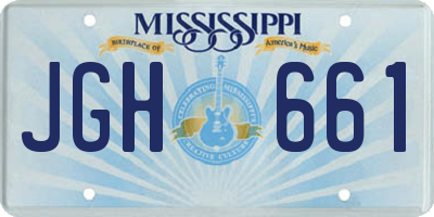 MS license plate JGH661