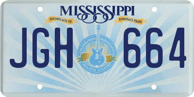 MS license plate JGH664