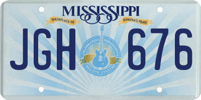MS license plate JGH676