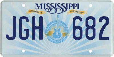 MS license plate JGH682