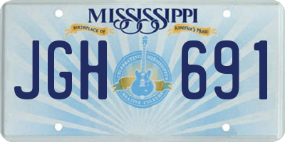 MS license plate JGH691