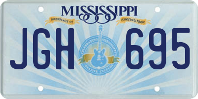 MS license plate JGH695