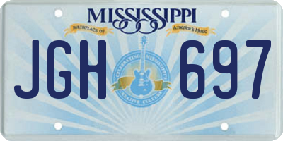 MS license plate JGH697