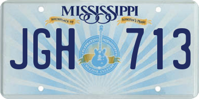MS license plate JGH713