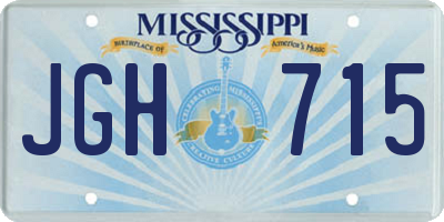 MS license plate JGH715