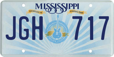 MS license plate JGH717