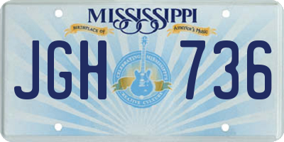 MS license plate JGH736