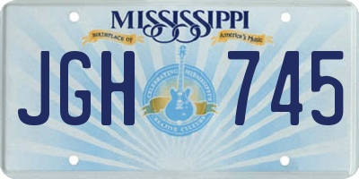 MS license plate JGH745