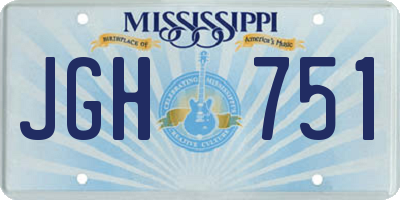 MS license plate JGH751