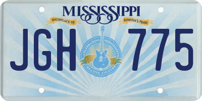 MS license plate JGH775