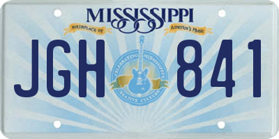 MS license plate JGH841