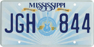 MS license plate JGH844
