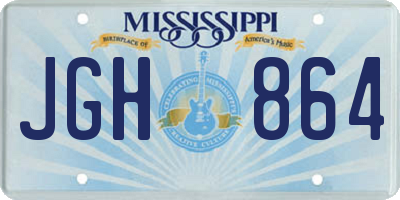 MS license plate JGH864