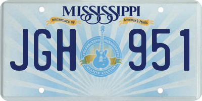 MS license plate JGH951