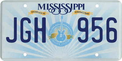 MS license plate JGH956